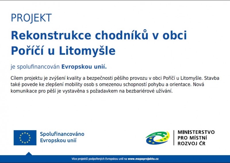 rekonstrukce chodníků v obci